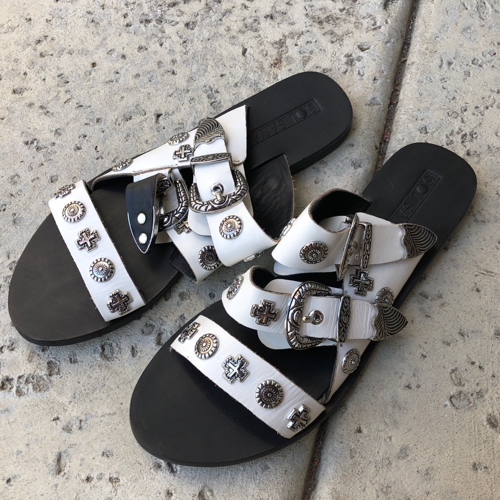 SOL SANA leather sandals brand new